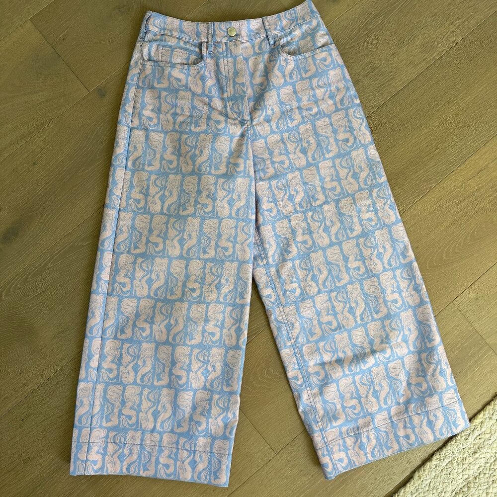 Kenzo mermaid crop pants print